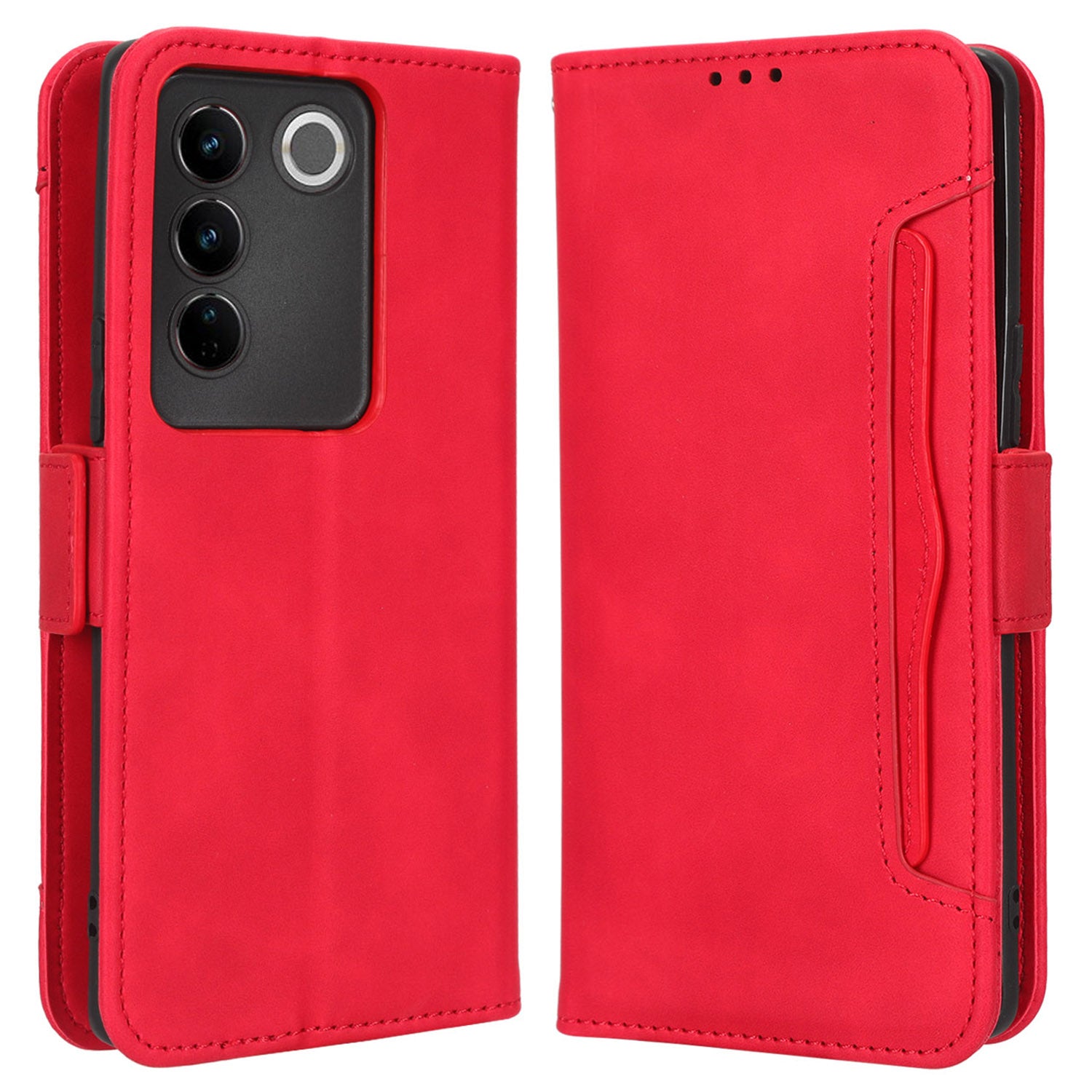 For vivo S16 S16 Pro V27 V27 Pro PU Leather Phone Cover Multiple Card Slots Stand Wallet Shock-absorbing Phone Case For vivo S16 S16 Pro V27 V27 Pro PU Leather Phone Cover Multiple Card Slots Stand Wallet Shock-absorbing Phone Case
